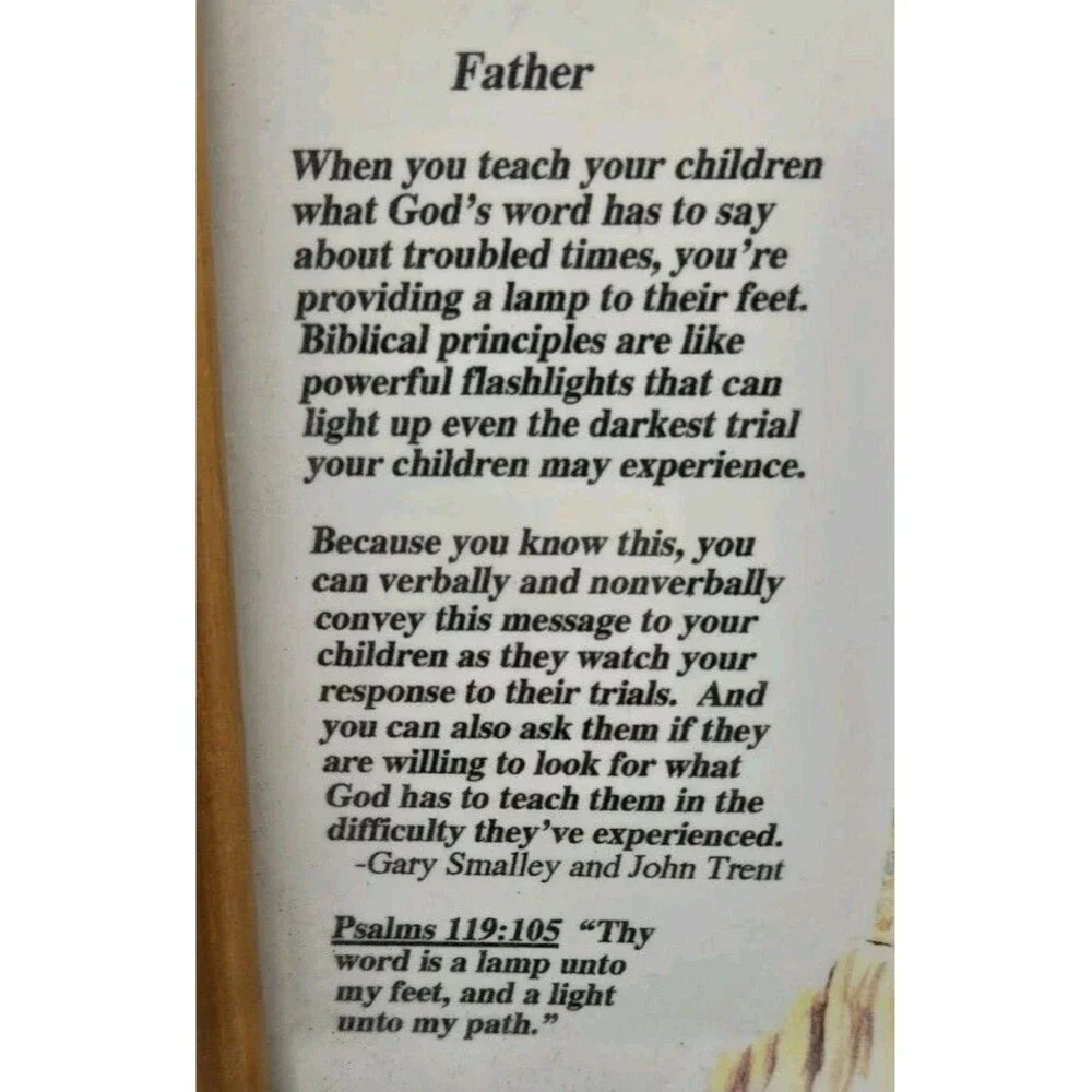 Wood Frame with Father Poem